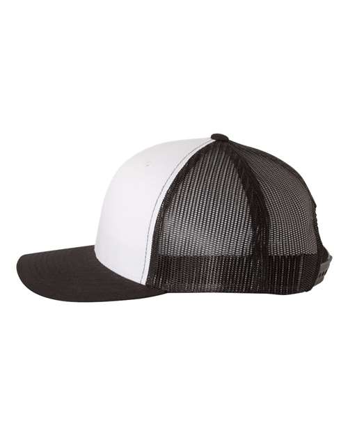White Front Black Mesh Hat